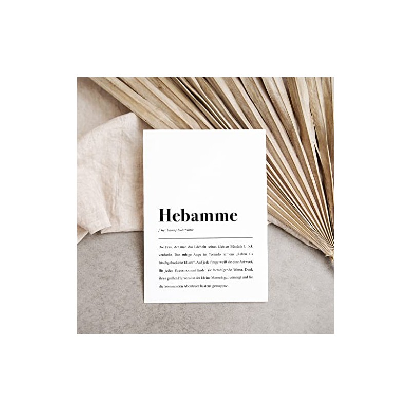Hebamme Definition: Gru√ükarte mit Umschlag