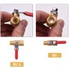 Airline Socket, 4 Pack 1/4" Locking Ball Valve, Brass for