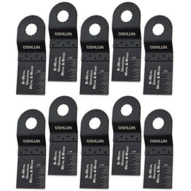 Oshlun MMR-0110 1-1/3-Inch Universal Bi-Metal Oscillating Tool Blade for Rockwell or Worx SoniCrafter Hex, 10-Pack