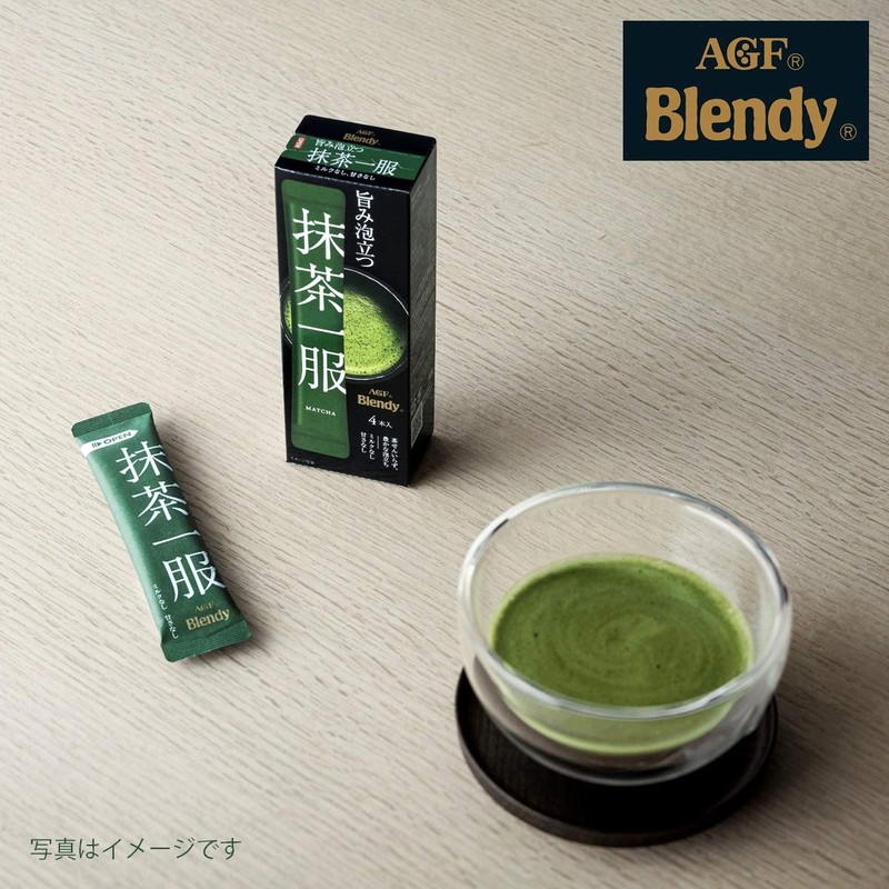 AGF Blendy Matcha Ippo, No Milk, 4 Bottles x 6