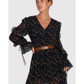 Belle & Bloom Come As You Are Floral Maxi Dress - Navy - S