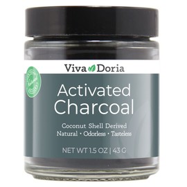 Viva Doria Viva Doria Virgin Activated Charcoal Powder, Coconut Shell Derived, Food Grade, 1.5 Oz Glass Jar