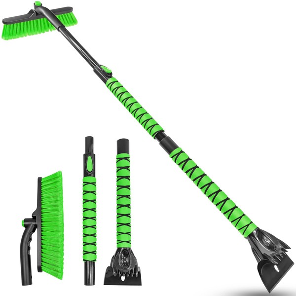 HEEYA 51 Inch Snow Brush for Trucks, Extendable Long Handle