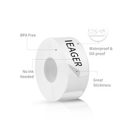 iEager Label Maker Tape, 12mm x 40mm, White Sticker Thermal Paper for Label Maker Machine, Household Storage Labels, Self-Adhesive Label Tape, Set of 3