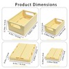 Plastic Storage Crate Folding Desk Organizer Basket Set of 4,