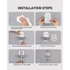 MCOMCE Plastic Broom Holder Wall Mount, White, 4 Count