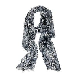 collezione alessandro Greyster Scarf Soft Natural Material 200 cm x 50 cm, gray