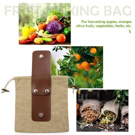 Asenie Foraging Bag (Khaki) Waxed Canvas Pouch for Outdoor Activities
