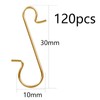 HERZWILD 120pcs Bauble Hooks, Christmas Tree Hooks, Ornament Hooks, Bauble