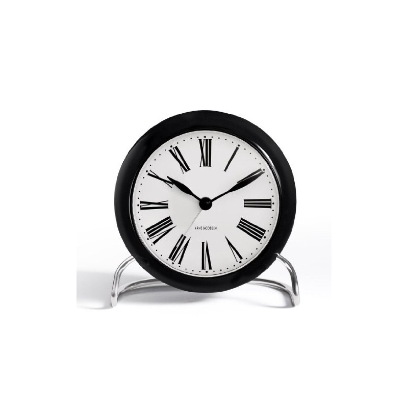 Roman Table Clock black & white/Size 1/HxØ:12x11cm