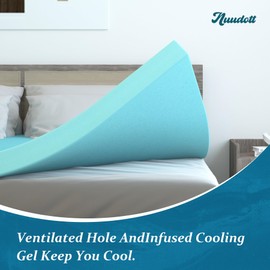 Nuudott 3 inches Hospital Size Foam Mattress Topper in a Box，Comfort Body Support Foam Bed Mattress Topper,CertiPUR-US Certified Mattress Pads Hospital