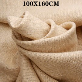 Jute 100 cm Linen Fabric Sold by the Metre 160 cm Wide Hessian Made of Natural Fibres DIY Jute Fabric for Crafts Sewing Home Gardening 100 x 160 cm