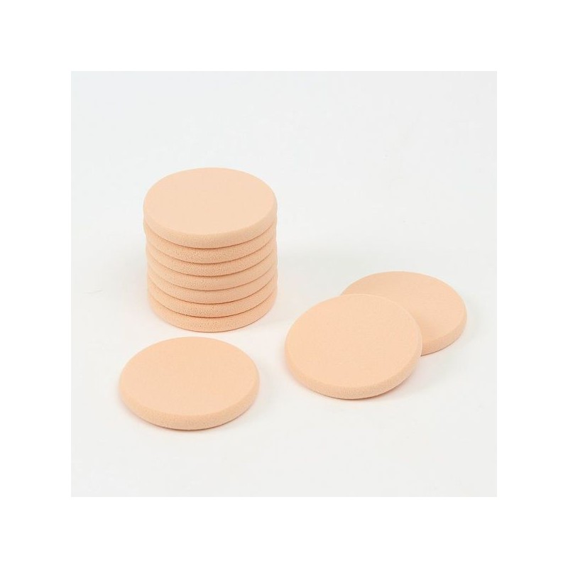 원형 메이크업 퍼프 10p세트 파운데이션 스펀지 Round Makeup Puff 10p