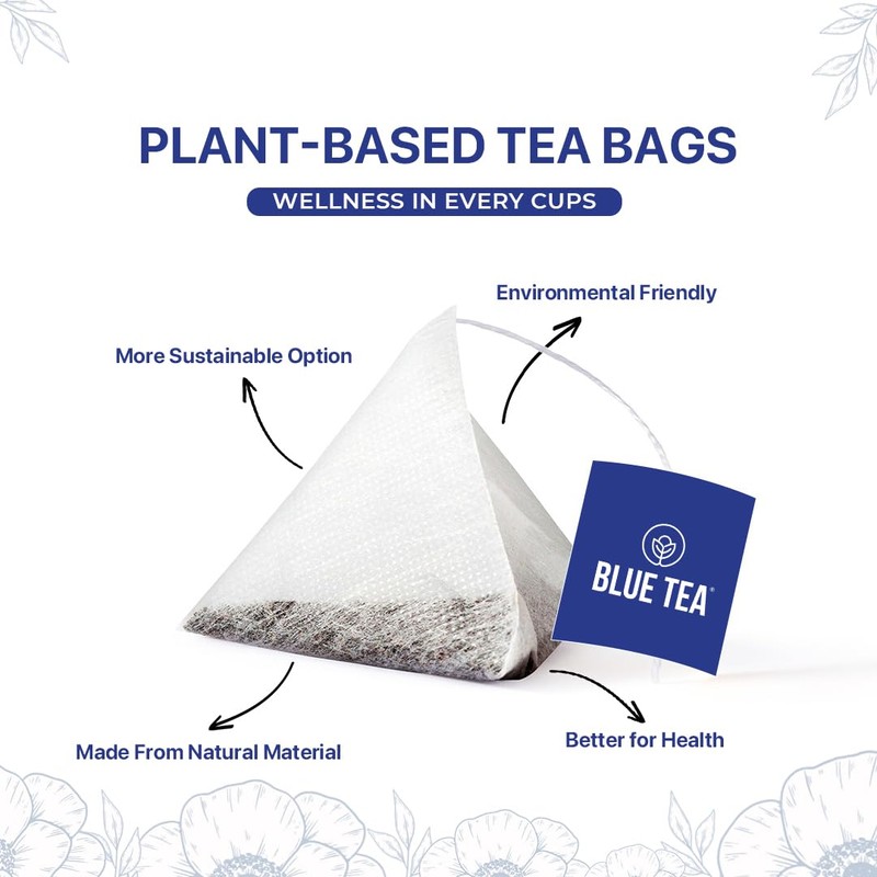 BLUE TEA - Blue Flower Ashwagandha Tea Bags - 30