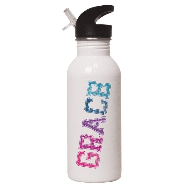 GiftsForYouNow Personalized Distressed Name Water Bottle, Girl