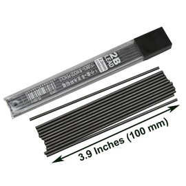 Maydahui 120 Pieces 2B Lead Refills 2.0 mm Smooth Mechanical Pencil Refills Break Resistant Bold Thickness Graphite 12 Leads Per Tube for Students Drawing Project Painting Compasses Core