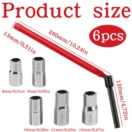 Stand Tap Wrench 8 - 12 mm, Tap Key, Tap Tool, Tap Assembly, Tool for Tap Mounting for Inserting Clamping Nuts into Tight Sink Areas