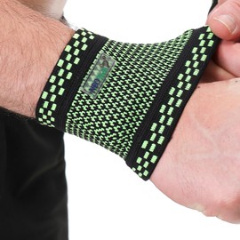 NeoTech Care Wrist Band - Light, Elastic, Men, Women, Right or Left (Green Color, Size S, 1 Unit)