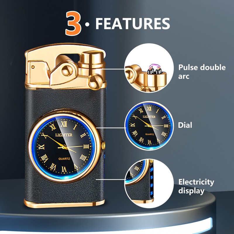 SKRFIRE Electric Plasma Electric Arc Lighter, Windproof Lighters, Metal Lighter