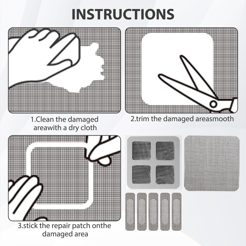 72 Pieces Fly Screen Repair Kit Fly Screen Repair Tape