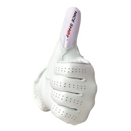 Nice Shot Thumbs Up Cabretta Leather Golf Glove Women's Right Hand White Small S | Premium & Genuine Cabretta Leather