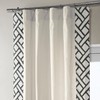 HPD Half Price Drapes Bordered Solid Cotton Curtains for Bedroom