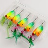 Spinnerbait Fishing Lures,Sequin Spinner Baits with Feathered Hooks - 5X