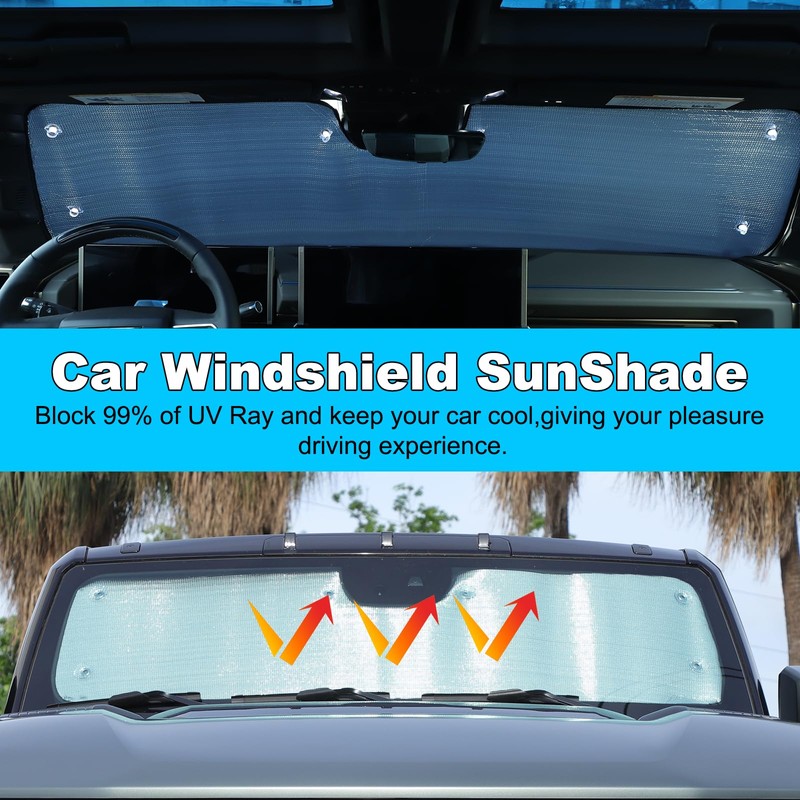 for Hummer EV Accessories Roof Sunshade&Front Sun Shade Set of
