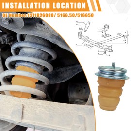 Stop Buffer Rubber Bearings 2 Pieces Spring Plate Stop Buffer Leaf Spring Travel Limiter Spring Rubber Stop Damper Jumper Rear Axle Compatible with Citroen Jumper 230 Ducato 230 Boxer 230