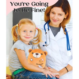 LeYoHa Get Well Soon Gift Bear - Teddy Bear Stuffed Animals with Band-Aid, Kids' Pillow Cushion, Gifts for Patient Girls Boys, Light Brown, 8 Inch