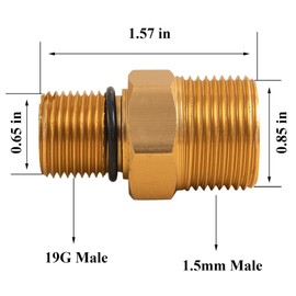 Zeiboat 7106686 Outlet Connector for Gas Powered Pressure Washer Pumps, 19G & 1.5mm Male
