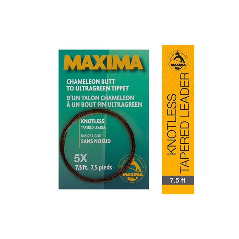Maxima Knotless Tapered Leader 5X 7.5 ft Clear
