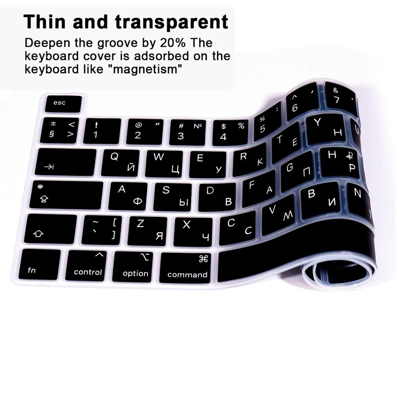 MMDW Russian Language Silicone Keyboard Cover Skin for MacBook Pro