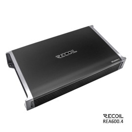 Recoil REA600.4 1040 Watts Full-Range Class A/B 4-Channel Car Audio Amplifier, 2-3 Ohm Stable, Mosfet Power Supply, Bridgeable