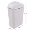 Vababa 1 Pack 3 Gallon Plastic Swing Top Trash Can,