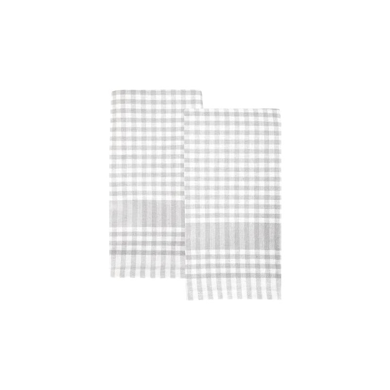 Talking Tables 2 x Grey Gingham Kitchen Tea Towels Table