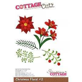 Cottage Cutz Christmas Floural #2 Cutting Die, NEW