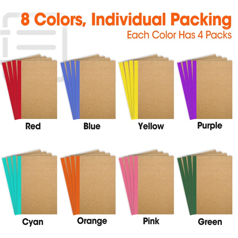 32 Pack Composition Notebooks Bulk, A5 Kraft Cover Lined Journaling