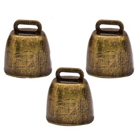 3 Stück Kupferglocken, Anti-Verlust-Glocken, Glocken, antike Metallglocken, Messingglocken, Metallglocken für Haustiere, kleine Glocken aus Messing, Diebstahlsicherung