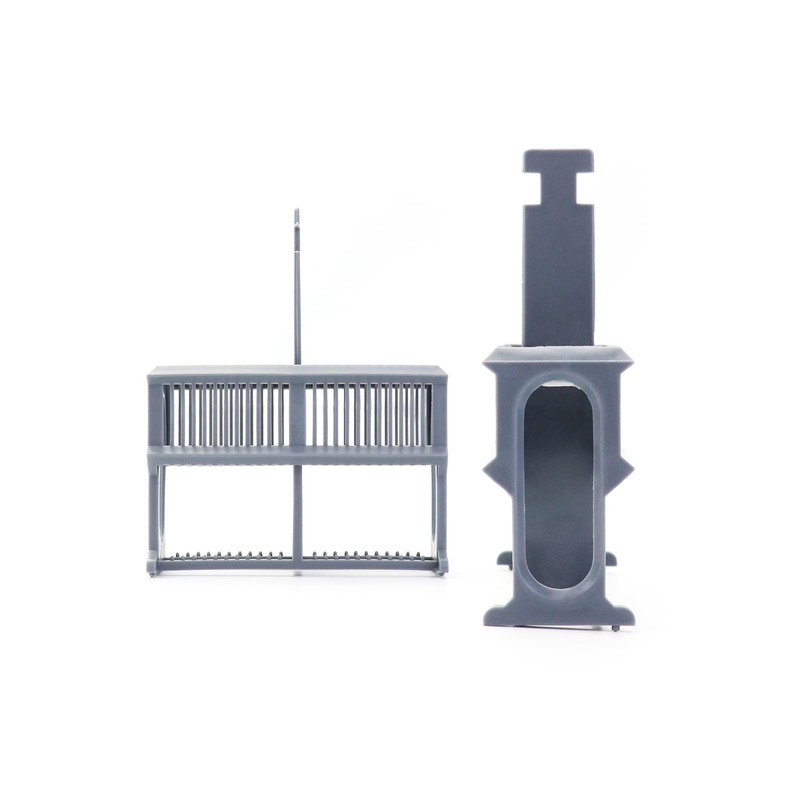 QWORK Microscope Slides Staining Jar and Rack, 10 Pack 24-Slots,