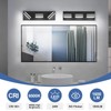JZEKVN Modern LED Bathroom Lights Fixtures(3-Light),Metal Black Acrylic Wall Lighting,Vanity