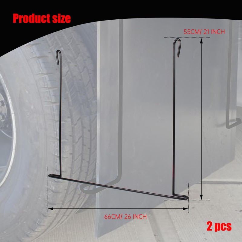 SHINJEW 24 Inch Mud Flap Anti Sail Bracket, 1 Pair