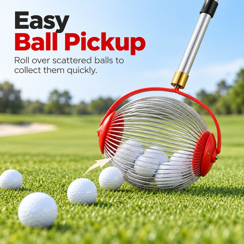 Rolling Nut Gatherer for Walnuts, Pecans & Golf Balls –