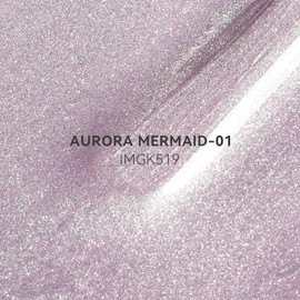 MAYCHAO 15ML Cat Eye Gel Nail Polish 1Pc Aurora Mermaid 01 Gel Polish with Magnet Soak off Holographic Magnetic Nail Polish for Nail Art Manicure Salon DIY at Home, 0.5 OZ