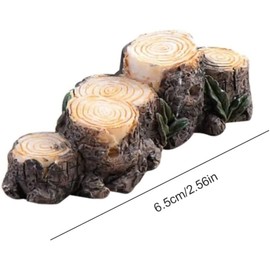 Yxinjy Miniature Resin Stump Micro Landscape Fairy Garden Ornament Mini Doll House Outdoor Landscape Decor Outdoor Statues Garden Sculptures Outdoor Décor Miniature Landscape