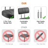 JOSTZHXIN Office Desk Chair with Wheels, Rolling Stool with Backrest