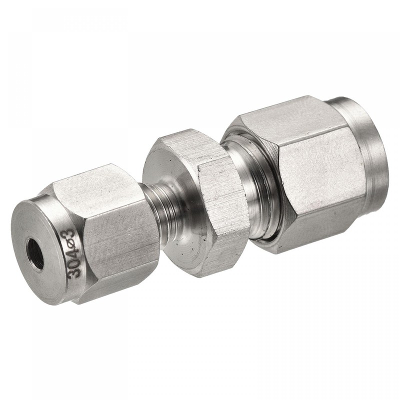 sourcing map Compression Tube Fitting 304 Stainless Steel 3mm x