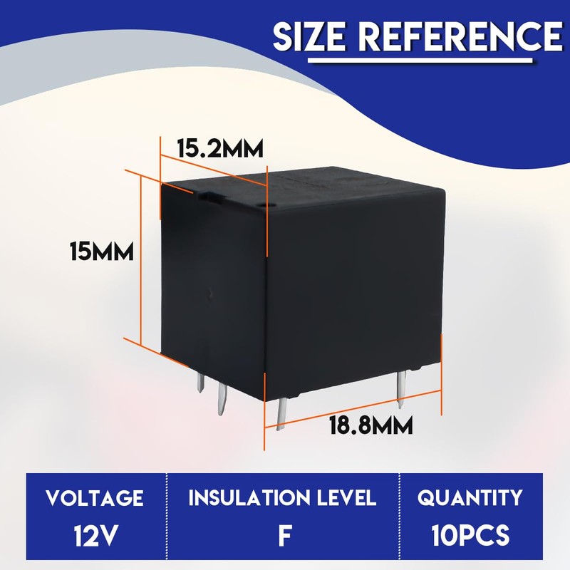 Innfeeltech 10pcs Power Relay JQC-3F 5 Pin DC 12V Mini