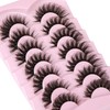 Mink Lashes Fluffy 6D False Eyelashes 17mm Wispy Cat Eye