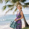 Tropical Green Beach Bags for Women Waterproof Beach Tote Bag